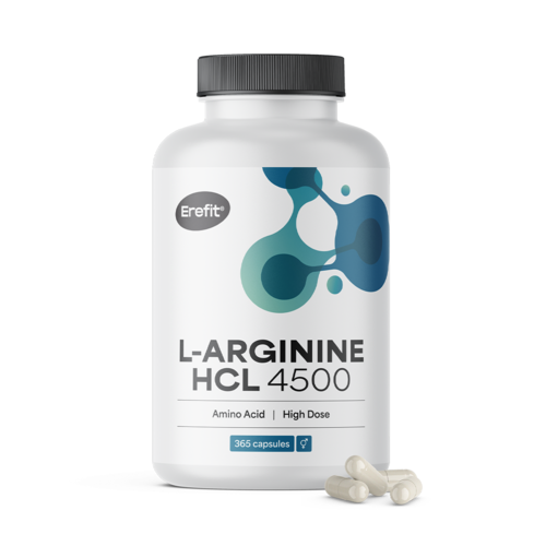 L-Arginine HCL 4500 mg, 365 gélules