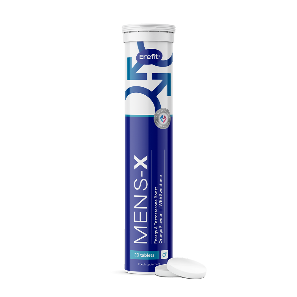 Mens-X - comprimés effervescents pour hommes.